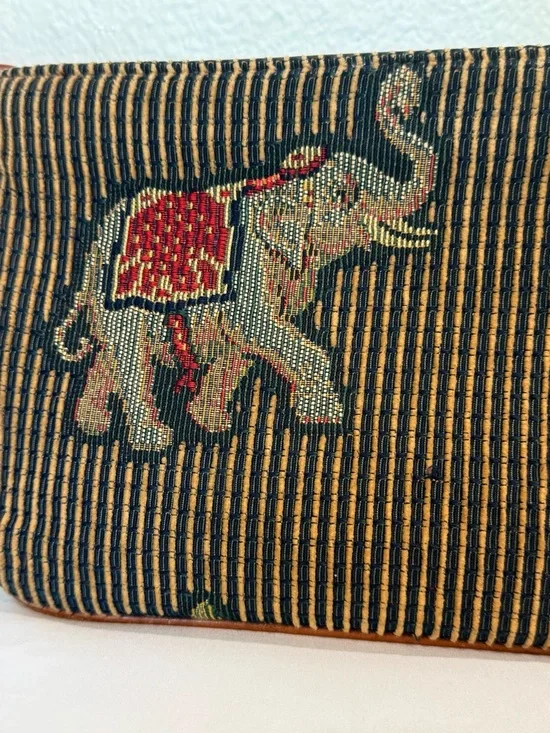 Vintage Leyland & Taylor Elephant Embroidered Woven Shoulder Bag - Picture 5 of 5